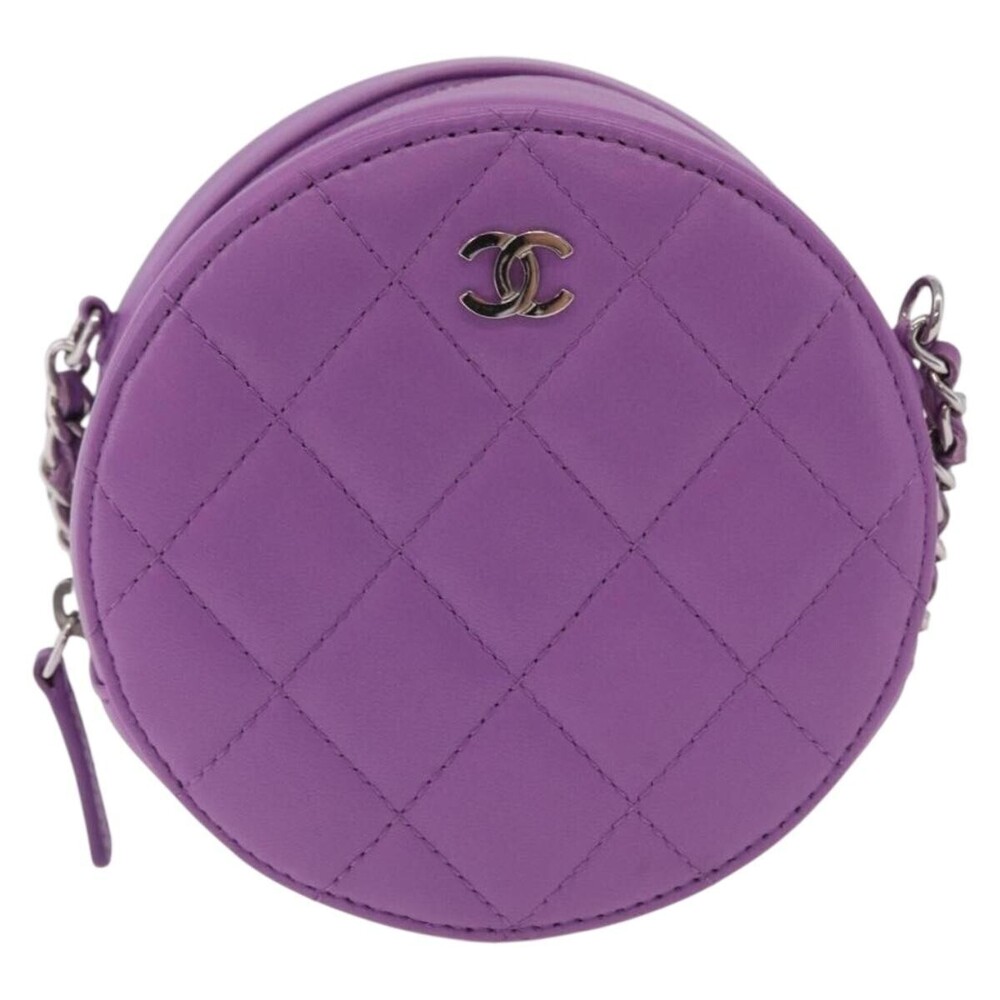 Chanel Round Clutch with Chain Quilted Lambskin Mini